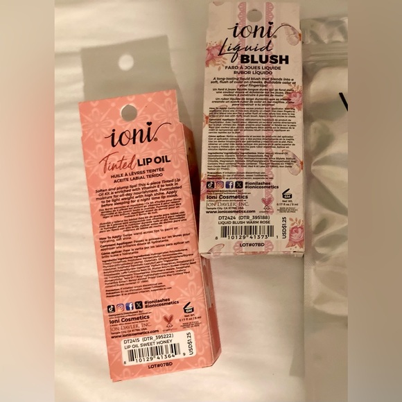 Ioni Liquid Blush and Lip Oil Set W/Bonus Wet n’ Wild Brushes - Picture 5 of 5